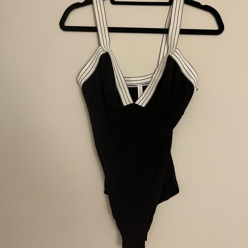 Black and white bodysuit